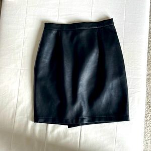 Something Special Black Leather Skirt